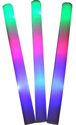Velocity Toys 18 In 100 PCS Multi-Color LED Light Foam Stick Baton Toy, Great For Parties - Weddings - Gatherings - Raves & So Much More