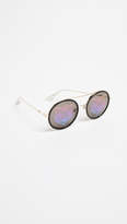 Thumbnail for your product : Gucci Urban Web Block Round Sunglasses