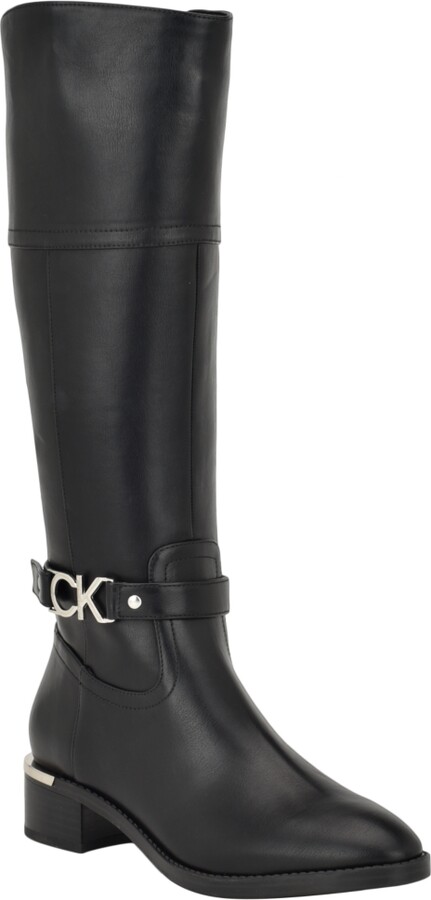 Calvin Klein Women's Daphny Tall Block Heel Boots