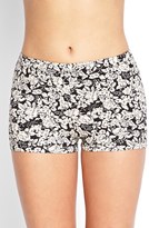 Thumbnail for your product : Forever 21 Rose Print Knit Shorts