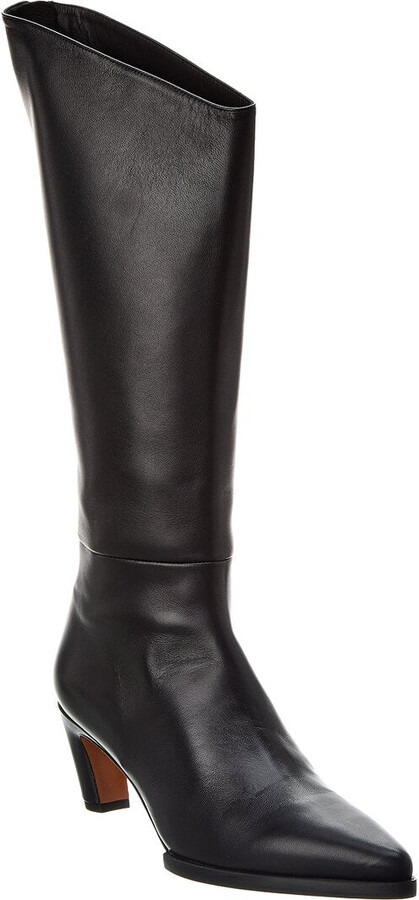 Frame Denim Le Parker Leather Knee-High Boot - ShopStyle