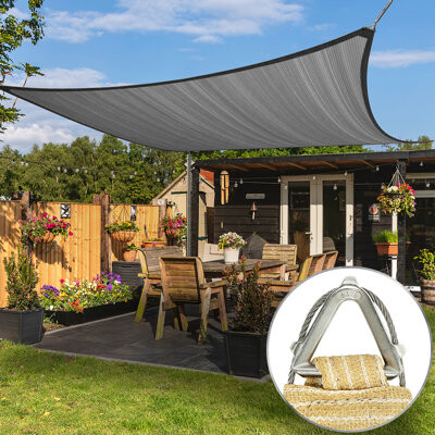 Colourtree Rectangle Pro Ring Sun Shade Sail