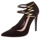 Thumbnail for your product : Barbara Bui Suede Pointed-Toe Pumps