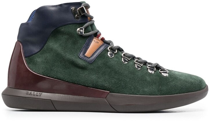 Bally Suede Panelled Hiking Boots - ShopStyle