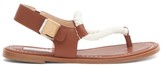 Thumbnail for your product : Gabriela Hearst Zephyr Rope-strap Leather Sandals - Tan Multi