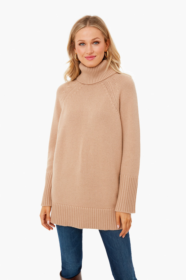 camel tunic sweater