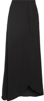 Thumbnail for your product : Theory Amaning Stretch-crepe Wrap Maxi Skirt - Black