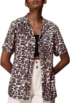 Rucokecg Autumn Winter Womens Leopard Blouse Long Sleeve Fashion Ladies T-Shirt Oversize Tops for Sport XXL, Purple 