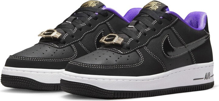 Nike Air Force 1 LV8 Big Kids' Shoes in Black - ShopStyle