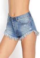 Thumbnail for your product : Forever 21 Frayed Denim Cutoffs
