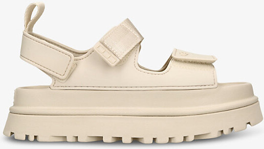 UGG Womens Beige Goldenglow Adjustable-Strap Woven Sandals Eur 40 / 7 Uk Women