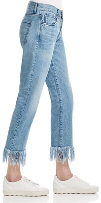 3x1 Fringed Straight Cropped Jeans in Stella