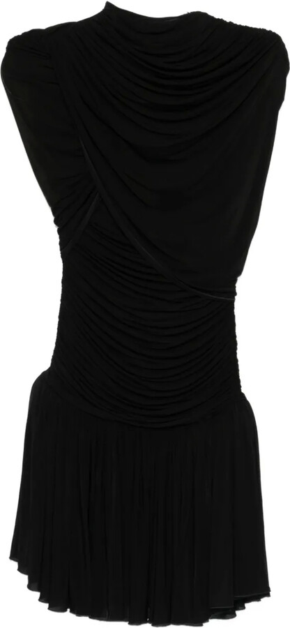 Magda Butrym Draped Pleated Mini Dress