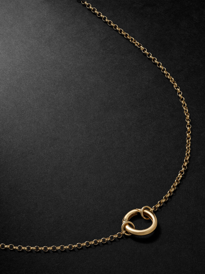 Small Open Belcher 18-Karat Gold Necklace