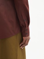 Thumbnail for your product : Jil Sander Point-collar Cotton-poplin Shirt - Dark Brown