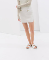 Thumbnail for your product : Zara 29489 Faux Leather Skirt With Zips