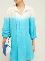 Thumbnail for your product : Kilometre Paris - Dip-dyed Cotton Shirt - Womens - Light Blue