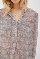 Thumbnail for your product : Forever 21 contemporary dotted chiffon blouse