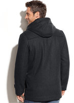 Thumbnail for your product : Nautica Big and Tall Wool-Blend Hooded Faux-Leather-Trim Toggle Coat