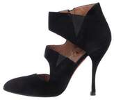 Thumbnail for your product : AlaÃ ̄a Suede Cutout Ankle Booties Black AlaÃ ̄a Suede Cutout Ankle Booties