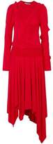 Thumbnail for your product : Preen Line Estela Asymmetric Ruched Stretch-cotton Jersey Midi Dress