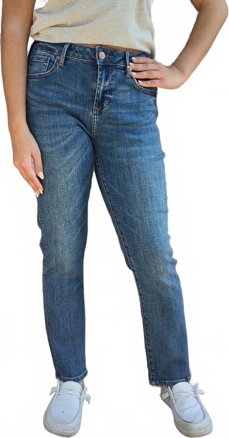 DEAR JOHN DENIM Blaire High Rise Straight Leg Jeans In Blue