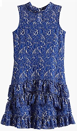 Ava & Yelly Ava Yelly Big Girls Sleeveless Patterned Lace Drop-Waist Dress