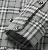 Thumbnail for your product : Burberry Checked Cotton-Poplin Shirt - Men - Gray