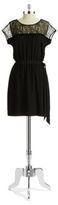 Thumbnail for your product : GUESS Illusion Neck Fit and Flare Dress
