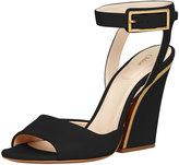 Thumbnail for your product : Chloé Thick-Heeled Ankle-Wrap Sandal, Black