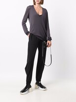 Thumbnail for your product : Rick Owens slouched V-neck wool jumper
