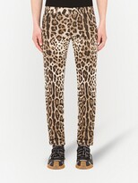 Thumbnail for your product : Dolce & Gabbana Leopard-Print Skinny Jeans