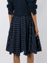 Thumbnail for your product : Julien David striped frayed skirt