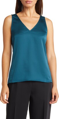 Blue Womens Clothing Tops Sleeveless and tank tops Miaou Leia Tank Top in Teal 