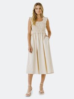 Thumbnail for your product : ENGLISH FACTORY Ruffled Shoulder Straps Midi Dress