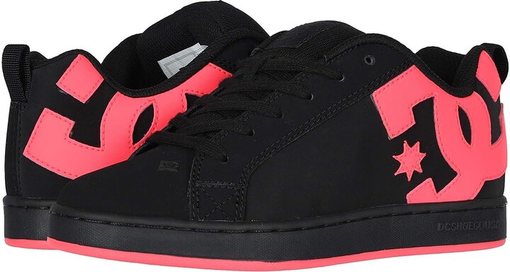 DC Court Graffik W Women's Skate Shoes Black/Hot Pink : 10.5 B - Medium