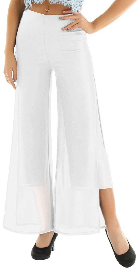 chiffon evening pants