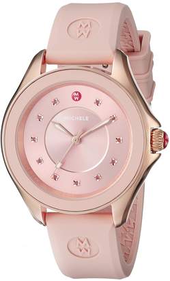 Michele Women's MWW27A000003 CAPE Rose -Tone Stainless Steel Watch with Pink Silicone Band