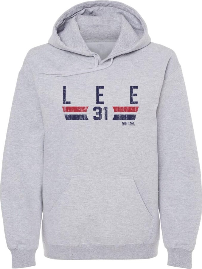 500 LEVEL Cliff Lee Cleveland Font Men's Hoodie Sweatshirt (Gray