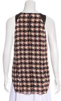 Thumbnail for your product : Rag & Bone Leather-Trimmed Sleeveless Top