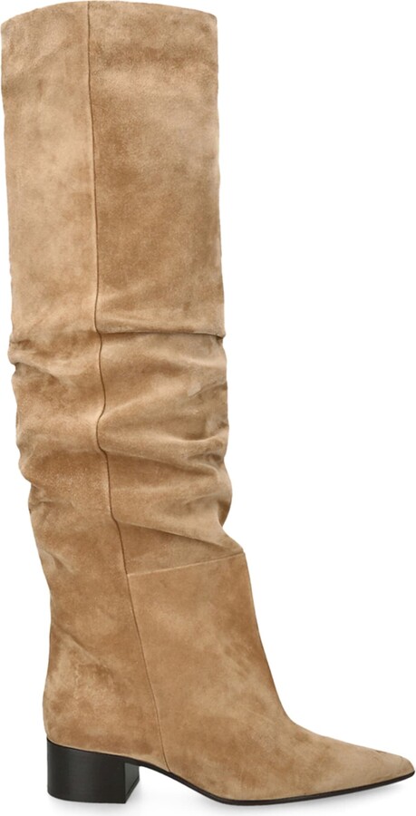 KHAITE Suede Andee Over-The-Knee Boots 40