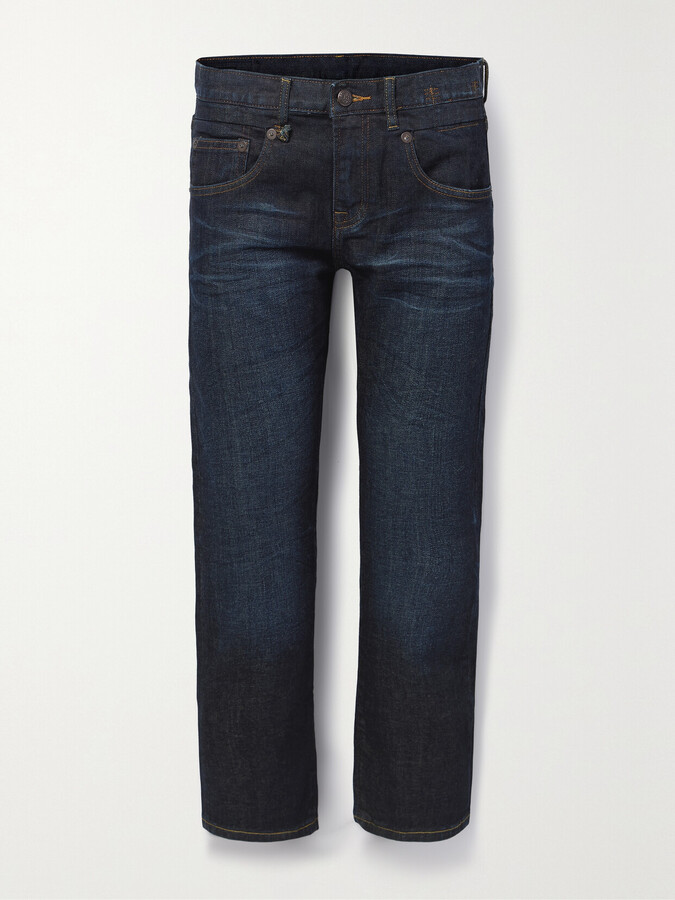 R 13 Boy Cropped High-rise Straight-leg Jeans - Blue