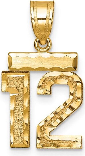 Black Bow Jewelry Co. BlackBowJewelry14kYellowGoldVarsityCollectionSmallD/CPendantNumber12