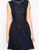 Thumbnail for your product : Oasis Embellished Jacquard Lantern Dress