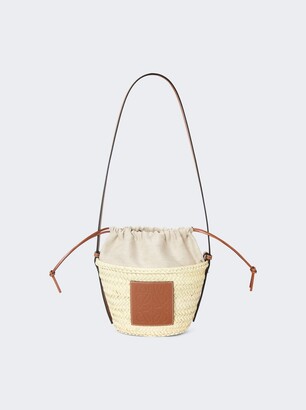 Loewe X Paula's Ibiza Drawstring Bucket Bag Natural And Tan - ShopStyle