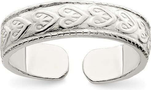 Black Bow Jewelry Co. BlackBowJewelryBandofHeartsToeRinginSterlingSilver