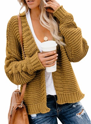 Brown Chunky Knit Cardigan | Shop the world's largest collection of fashion  | ShopStyle UK
