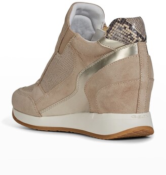 Geox Nydame Mix-Media Wedge Sneakers - ShopStyle