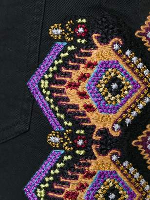 Etro embroidered side skinny trousers