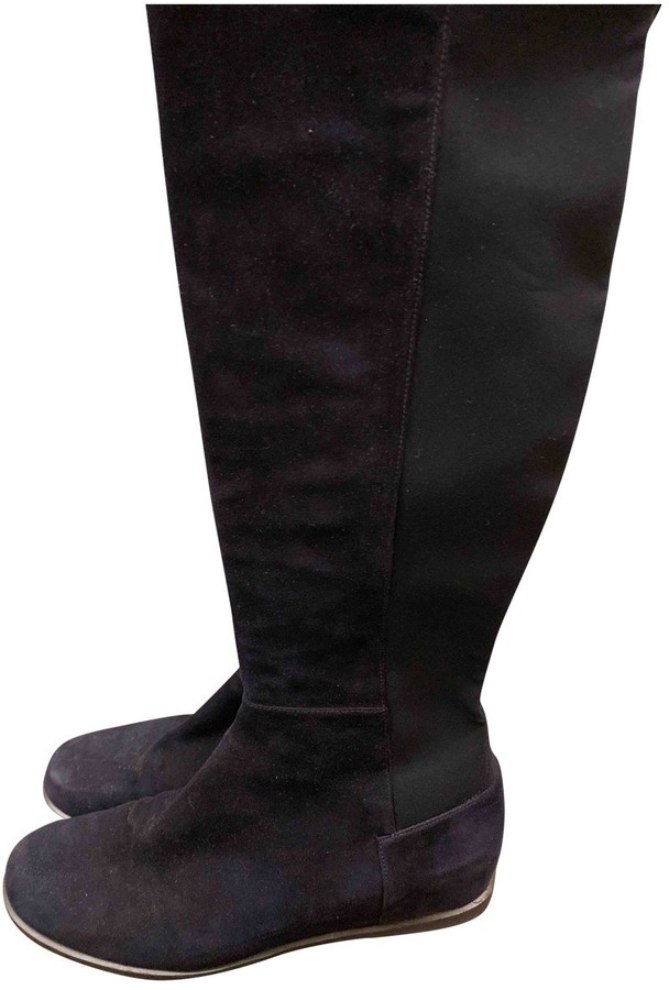 stuart weitzman blue suede shoes